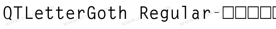 QTLetterGoth Regular字体转换